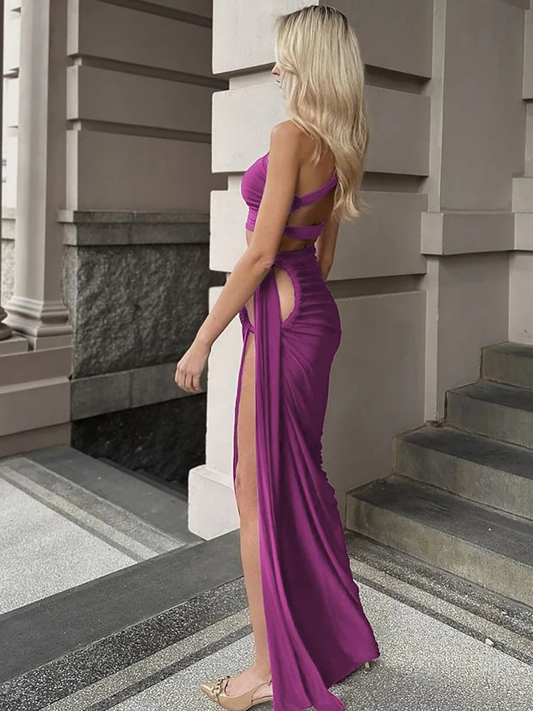 Trendy Vacation Co-Ord Set – Dulzura Sleeveless Top & Long Skirt Matching Outfit