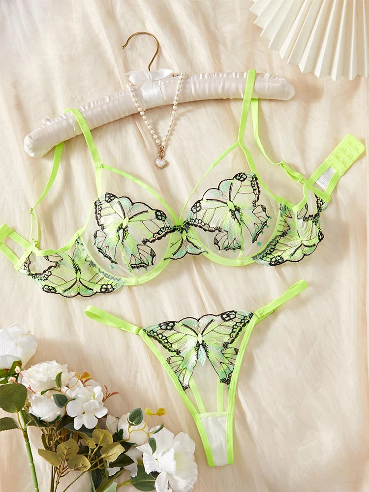 Attractive Embroidery Lingerie Set – Romantic & Sexy Intimate Wear