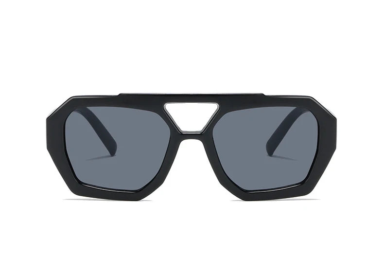VintEdge Luxe – Square Sunglasses with Double Bridge Design