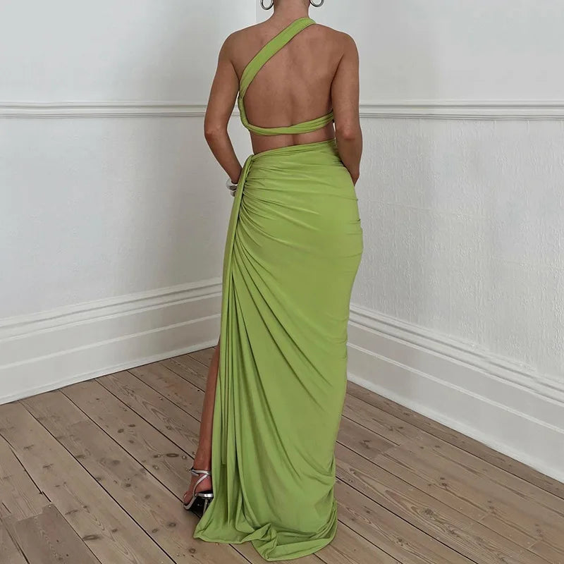 Trendy Vacation Co-Ord Set – Dulzura Sleeveless Top & Long Skirt Matching Outfit