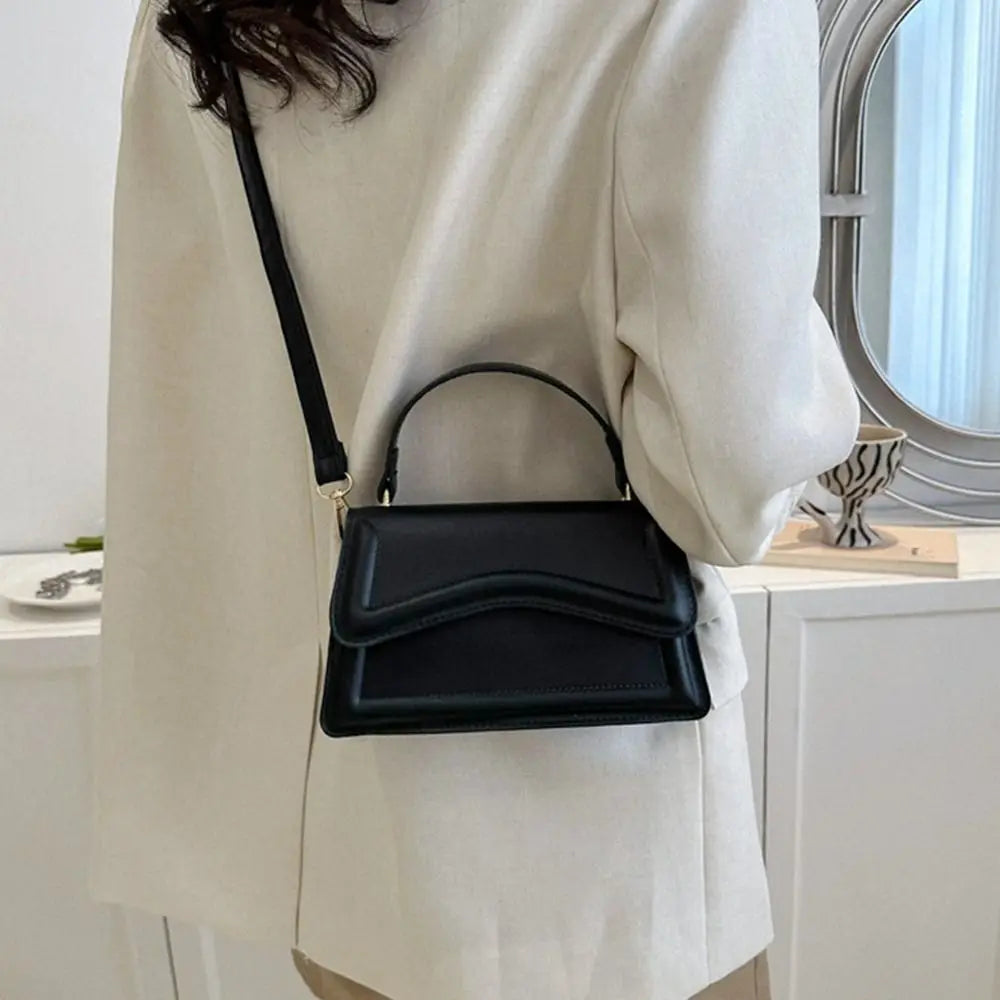 Elegant PU Leather Tote – Small Messenger Shoulder Bag for Ladies