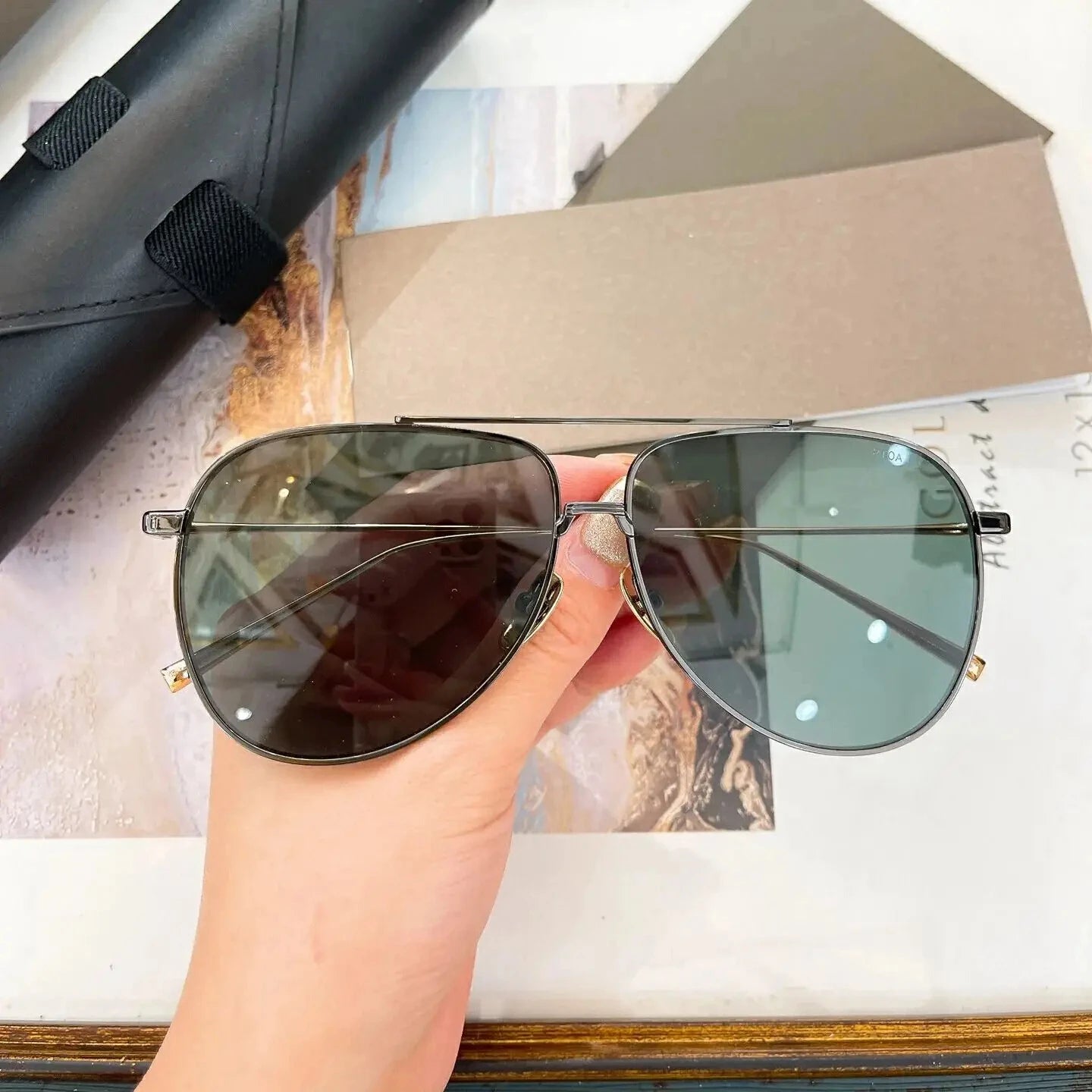 Original ARTOA.92 DTS160 Polarized Sunglasses – Gold Alloy Frame for Men & Women
