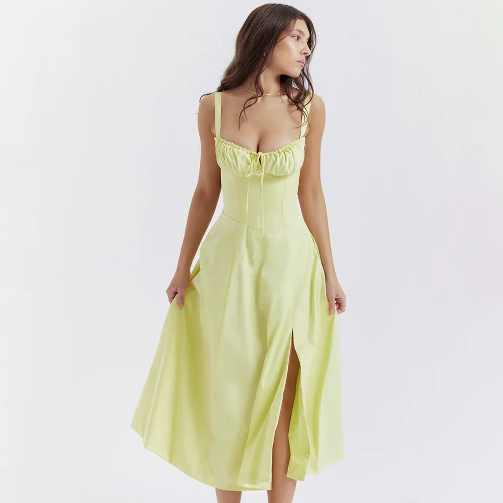 2025 Suninheart Summer Dress – Floral Print, Lace-Up, and Breezy Elegance