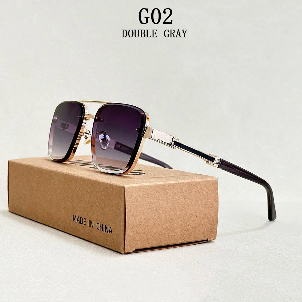 Trendy Vintage Sunglasses – Luxury Square Shades for Men and Women, Zonnebril Style