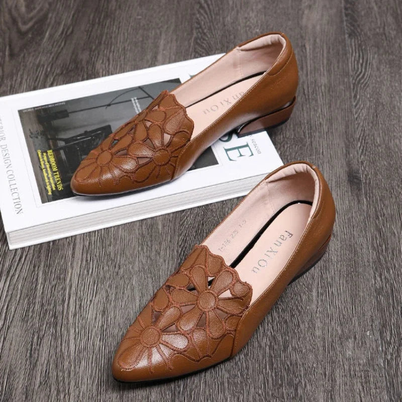 Elegant Hollow Out Mid Heel Pumps – Perfect for Work & Weddings