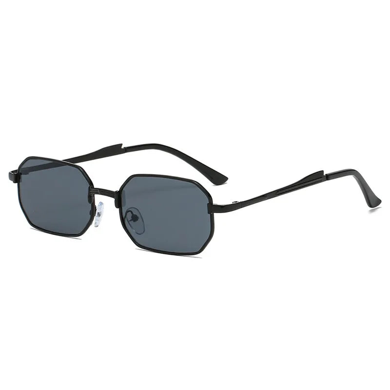 Classic Narrow Metal Sunglasses – Sleek Rectangle Design for Men & Women