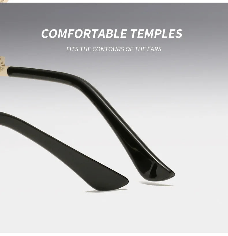 Classic Narrow Metal Sunglasses – Sleek Rectangle Design for Men & Women