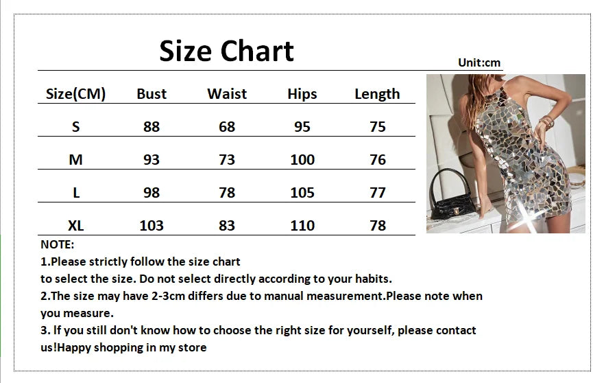Women’s Glitter Sequin Dress – Sleeveless O-Neck Backless Mini Dress for Club & Party
