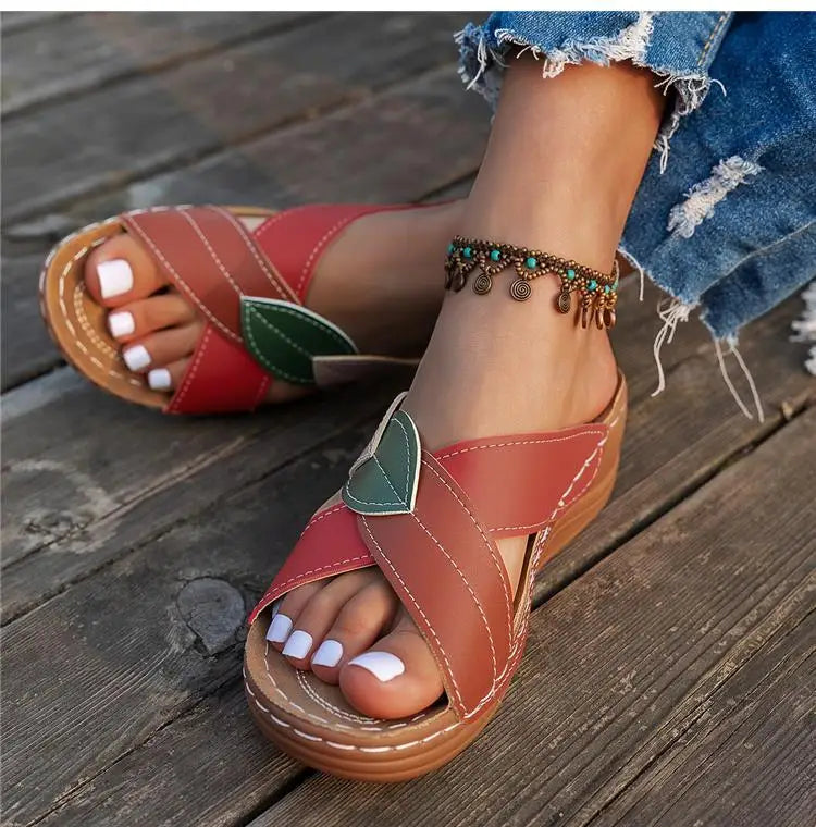 Women’s Comfy Walking Sandals – Breathable Slip-On Wedges for Summer Style