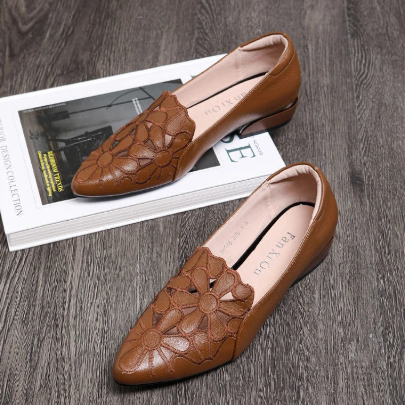 Elegant Hollow Out Mid Heel Pumps – Perfect for Work & Weddings