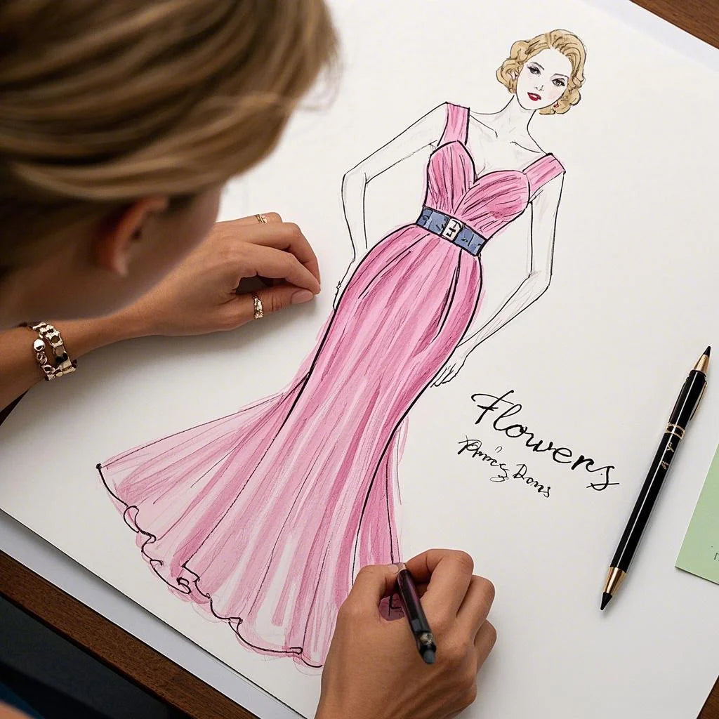 Celebrity-Inspired High Slit Mermaid Dress – Floral Prom Gown for Special Events