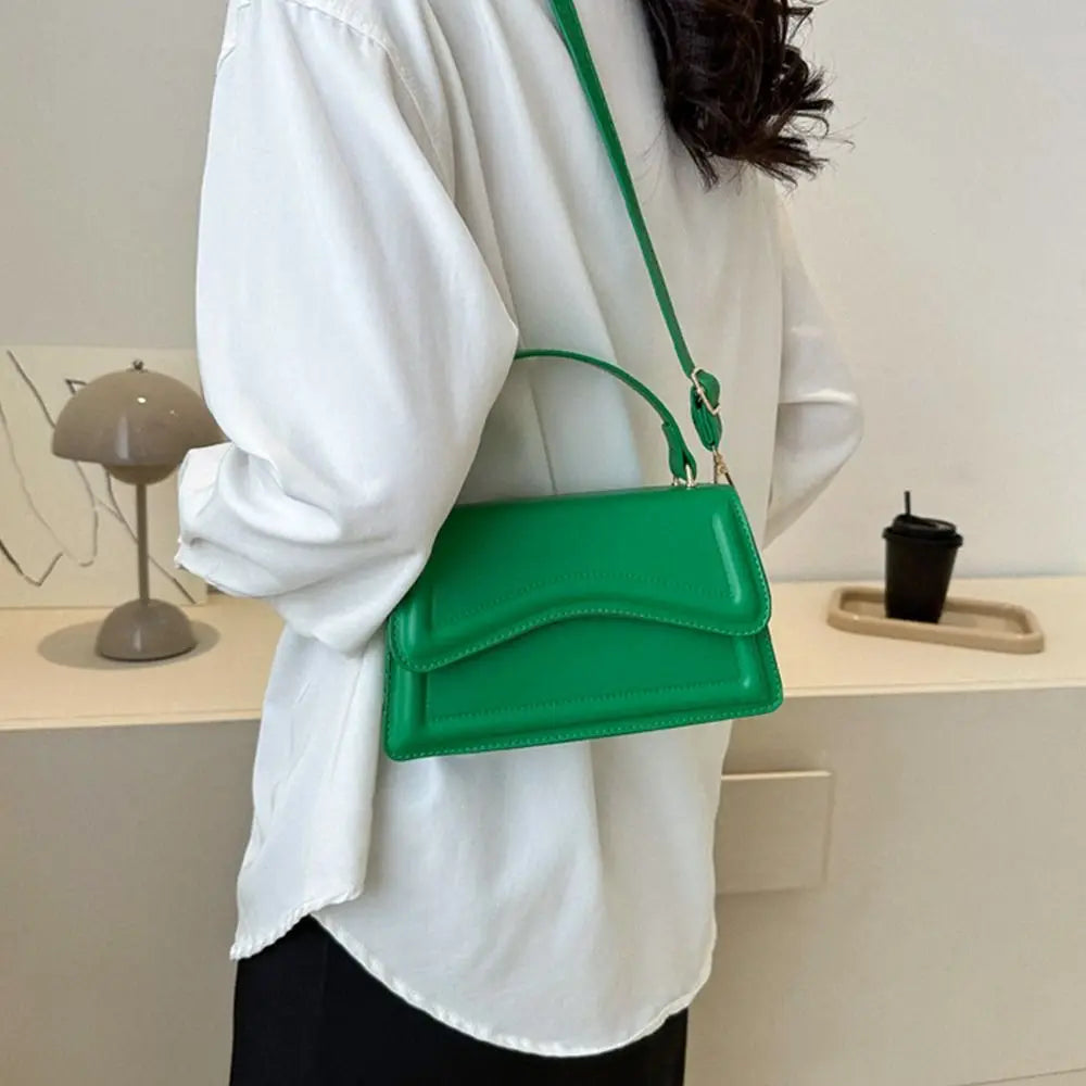 Elegant PU Leather Tote – Small Messenger Shoulder Bag for Ladies