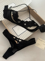 Sexy European Style Half Cup Bra – Lace Hollowout Push Up with Cute Bow Detail