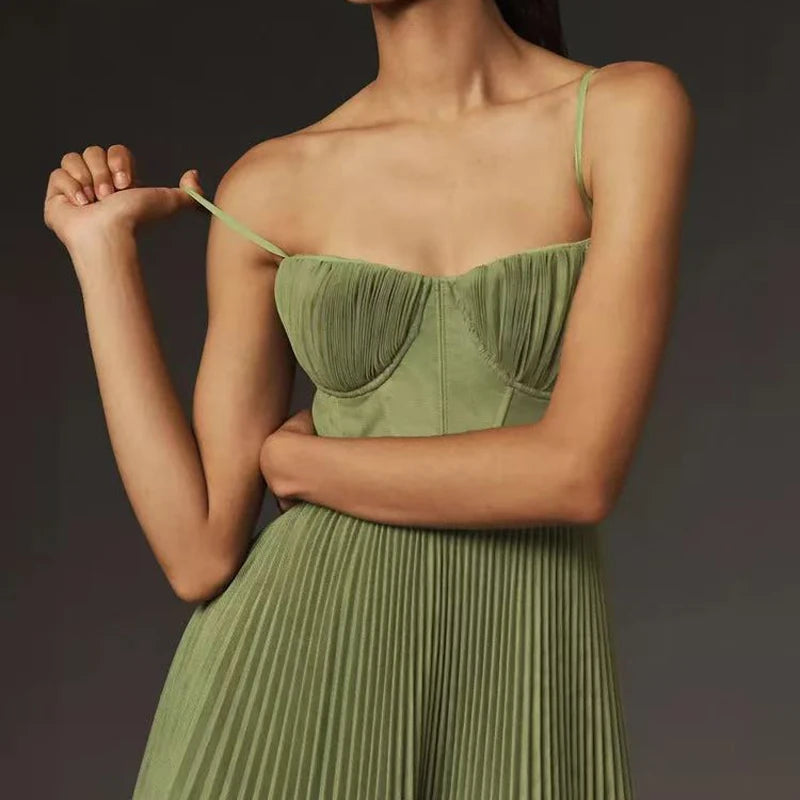 Women's Sexy Strapless Zip-Up Long Dress – Summer Casual A-Line Style
