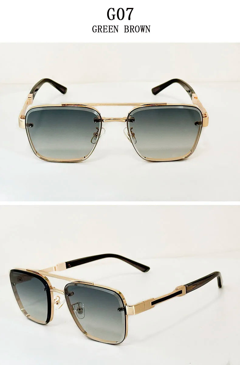 Trendy Vintage Sunglasses – Luxury Square Shades for Men and Women, Zonnebril Style