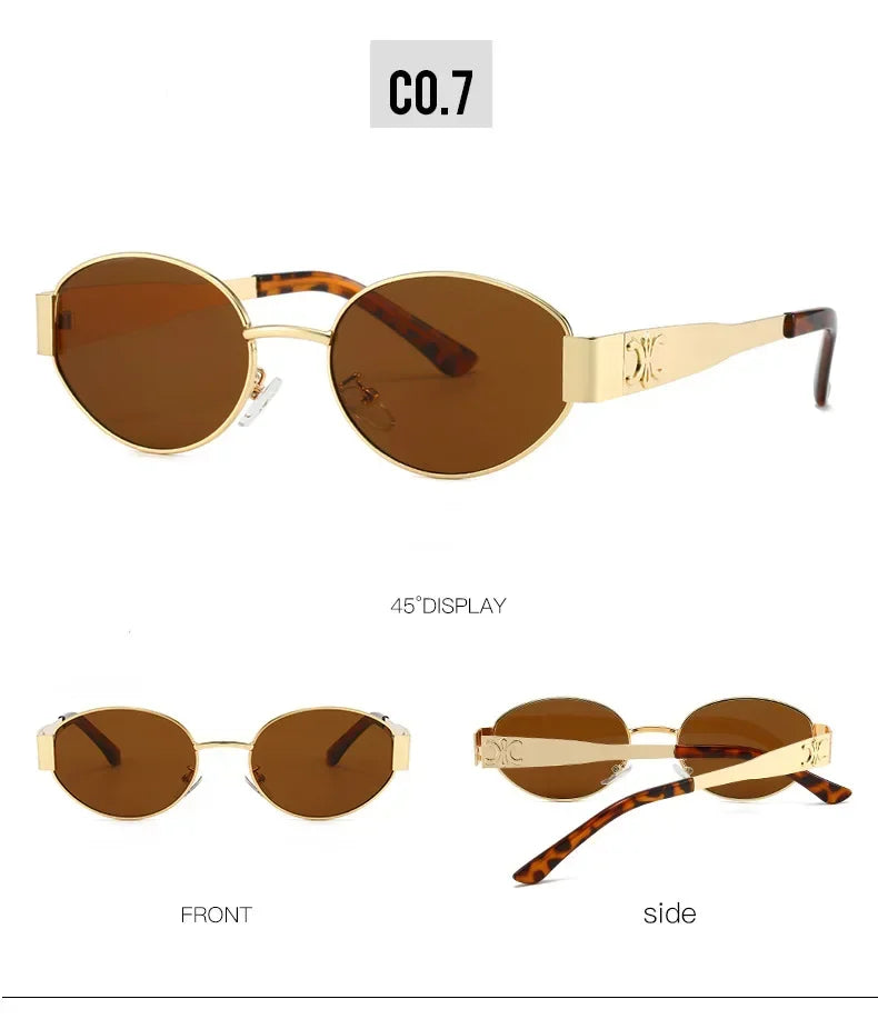 Unisex Fashion Metal Frame Sunglasses – Stylish Designer UV400 Shades