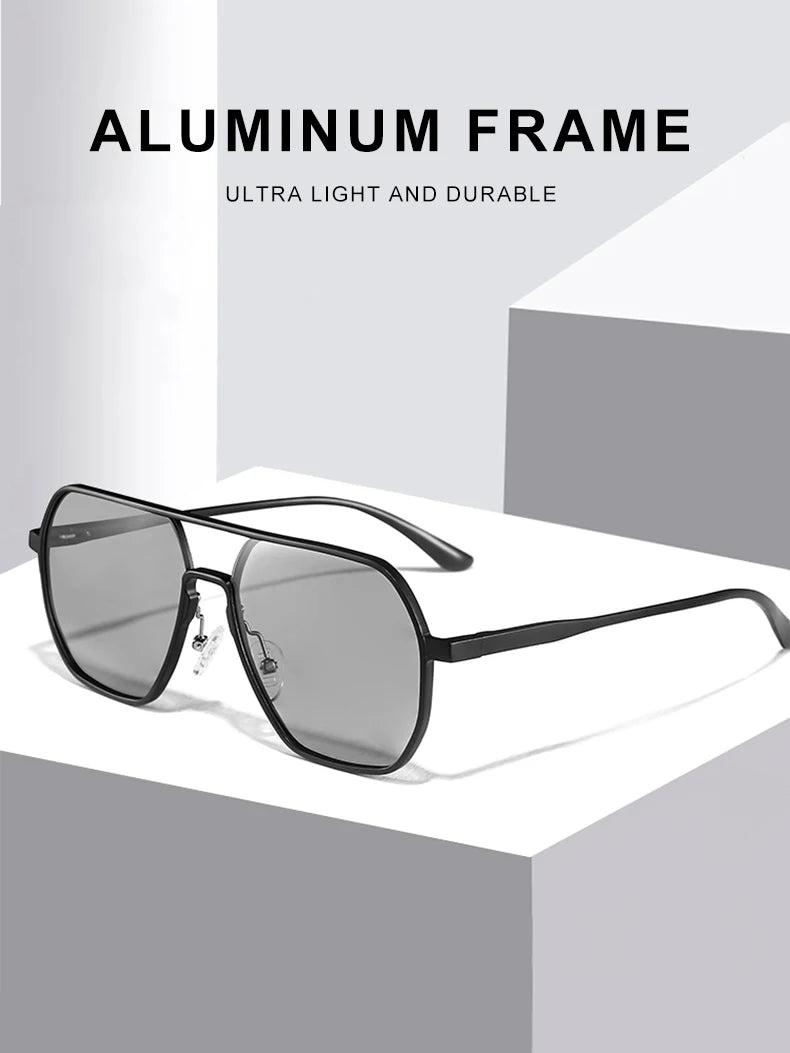 Unisex Aluminum Chameleon Sunglasses – CLLOIO Polarized UV Protection Eyewear