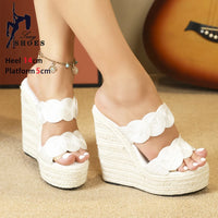 Bold & Beautiful: Summer Wedge Platform Slippers for Modern Women