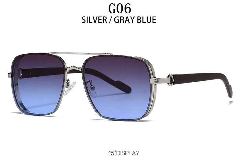 Trendy Vintage Square Sunglasses for Men & Women – Luxe Steampunk Style