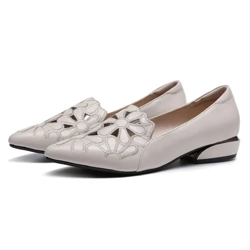 Elegant Hollow Out Mid Heel Pumps – Perfect for Work & Weddings