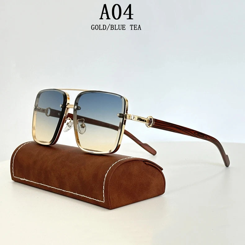 Trendy Vintage Square Sunglasses for Men & Women – Luxe Steampunk Style
