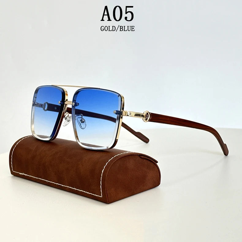 Trendy Vintage Square Sunglasses for Men & Women – Luxe Steampunk Style