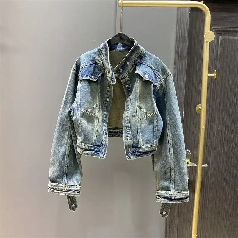 Retro Denim Jacket for Women – Low-Cost 2025 Fashion Outerwear