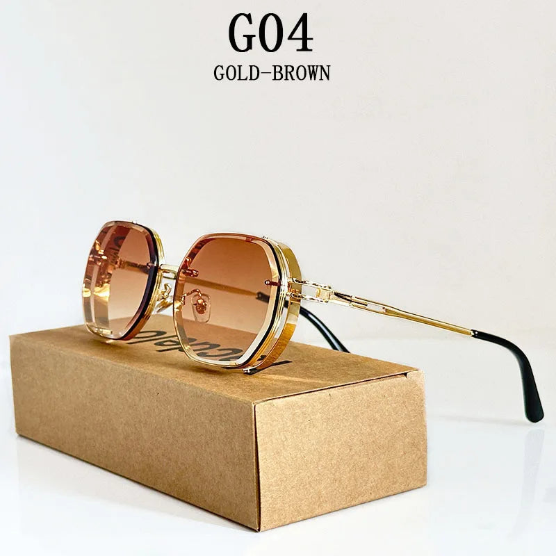 CyberRetro Vibe – Men’s & Women’s Steampunk Polarized Shades