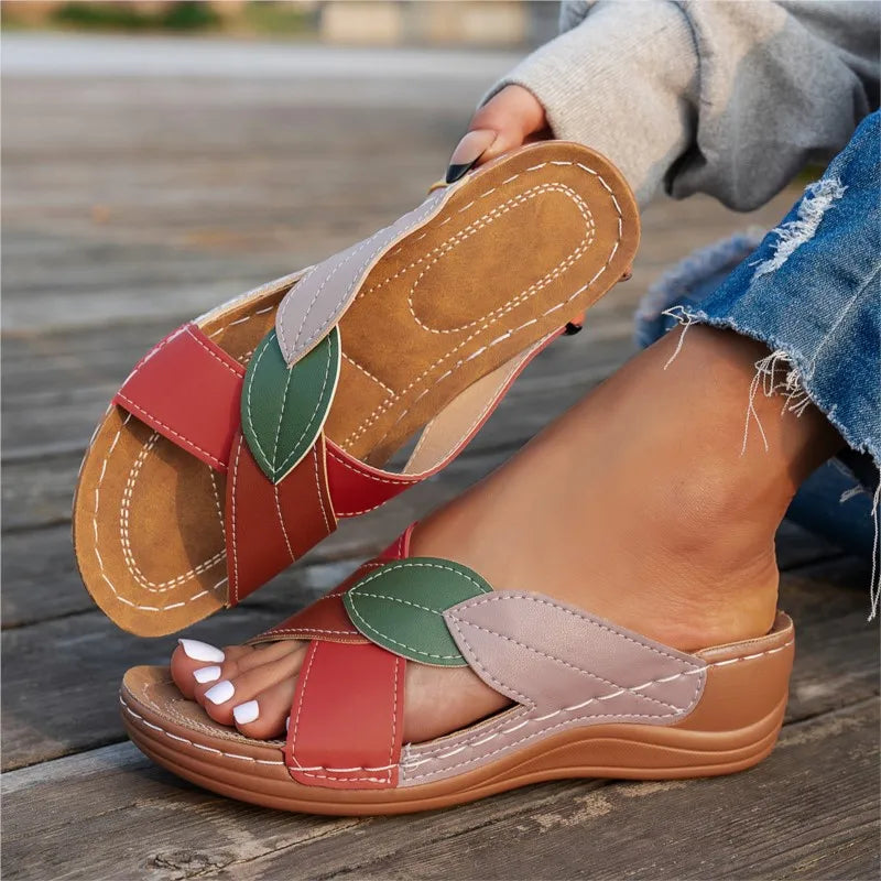 Women’s Comfy Walking Sandals – Breathable Slip-On Wedges for Summer Style