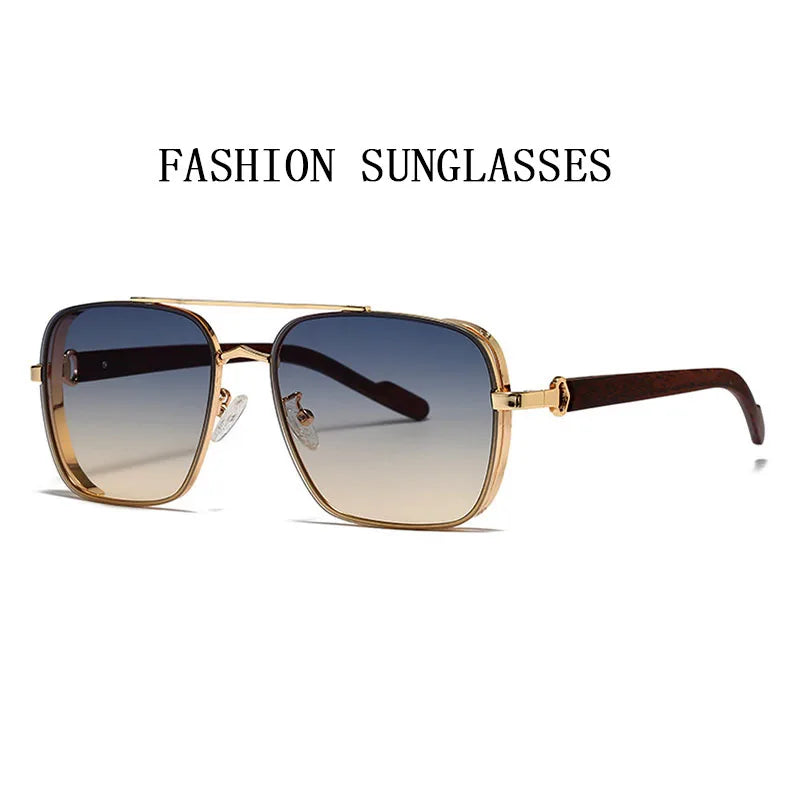 Trendy Vintage Square Sunglasses for Men & Women – Luxe Steampunk Style