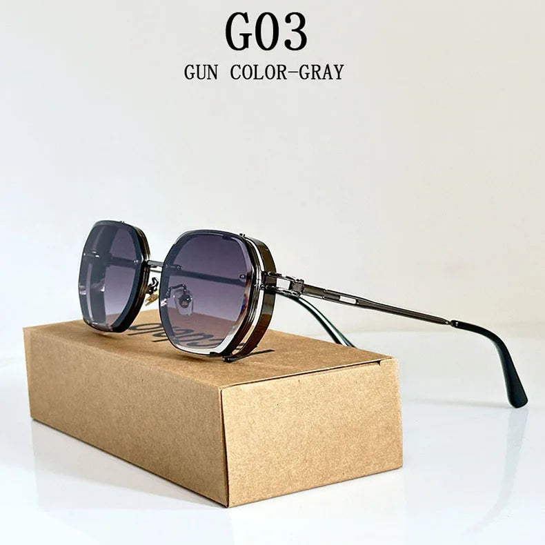 Fashionable Steampunk Sunglasses – Bold Square Frames for a Trendy Look