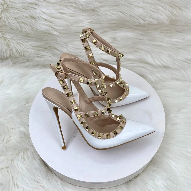 Bold Rivet Stiletto Heels – Summer Party Pumps in 8CM/10CM/12CM