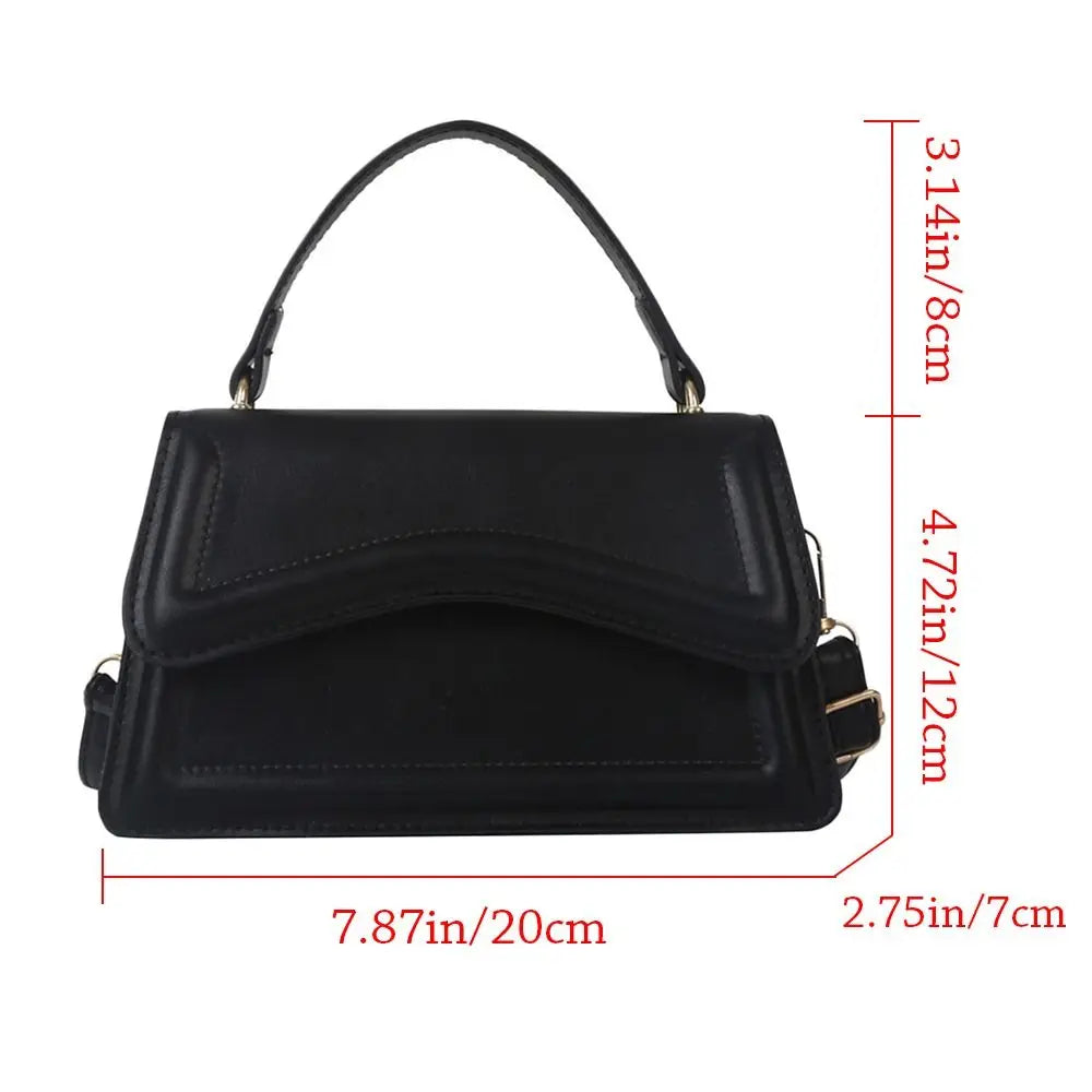 Elegant PU Leather Tote – Small Messenger Shoulder Bag for Ladies