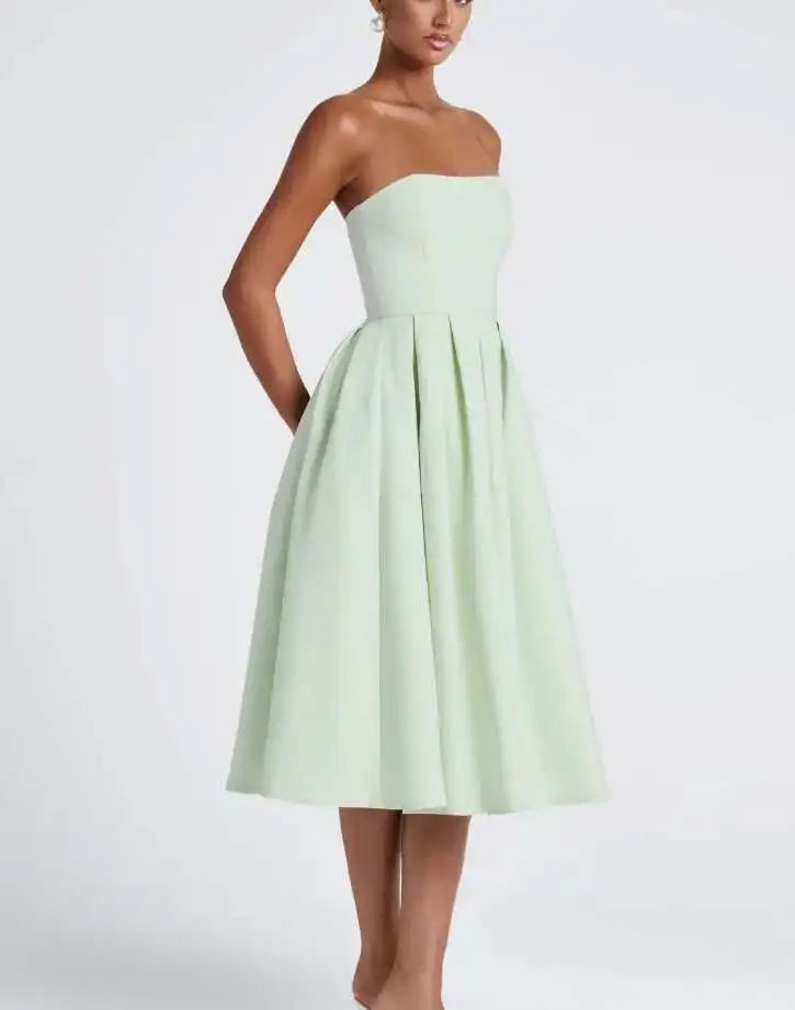 Sexy & Sophisticated: NIDANSSI Strapless Backless Bodycon Dress for Women