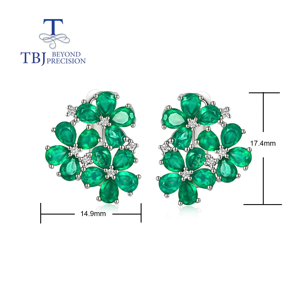 Romantic Bloom – 925 Silver Earrings with Natural Gemstones