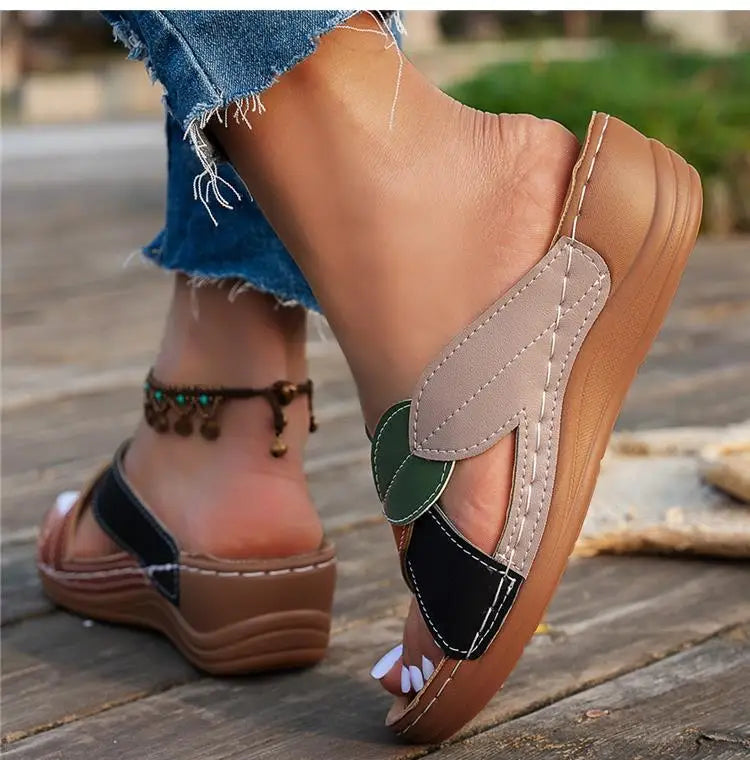 Women’s Comfy Walking Sandals – Breathable Slip-On Wedges for Summer Style