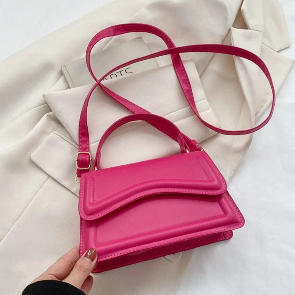 Elegant PU Leather Tote – Small Messenger Shoulder Bag for Ladies