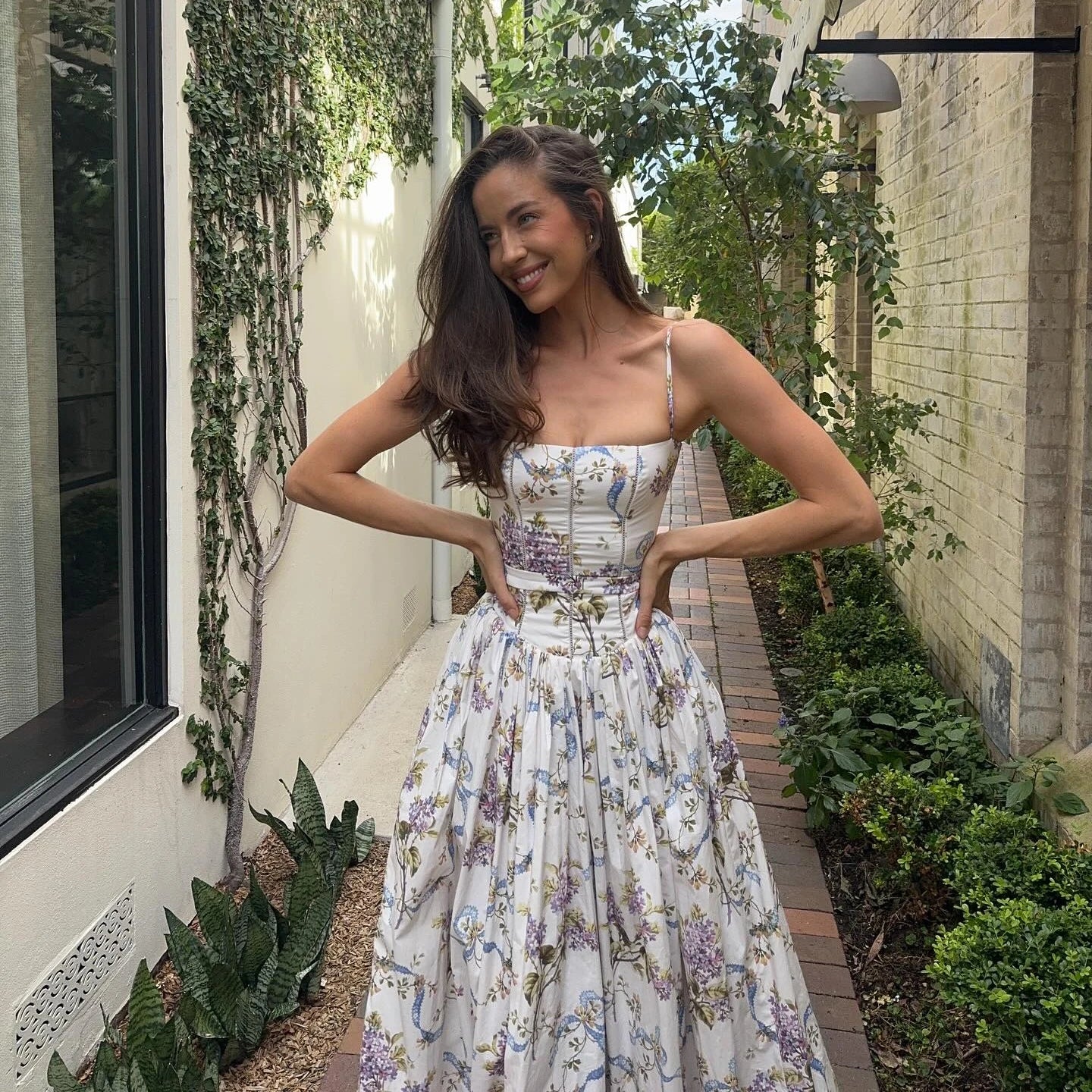 Floral Elegance – Mingmingxi Spaghetti Strap Maxi Party Dress for Summer