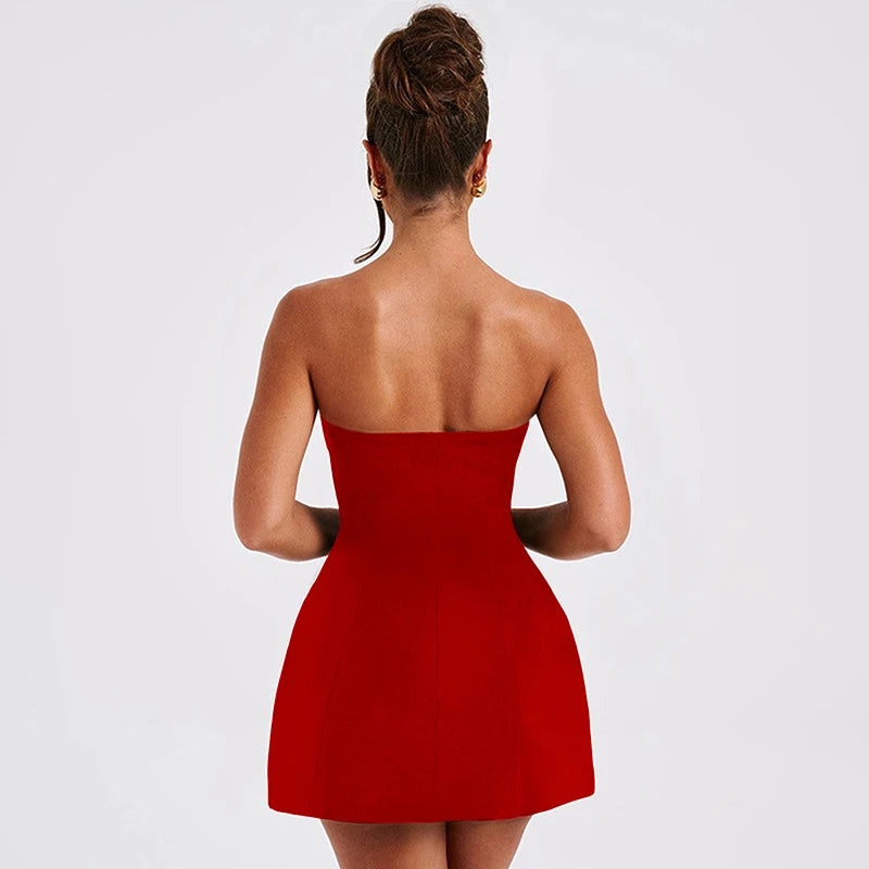 Elegant Sleeveless A-Line Dress – Bodycon Club Style Summer Outfit for Women