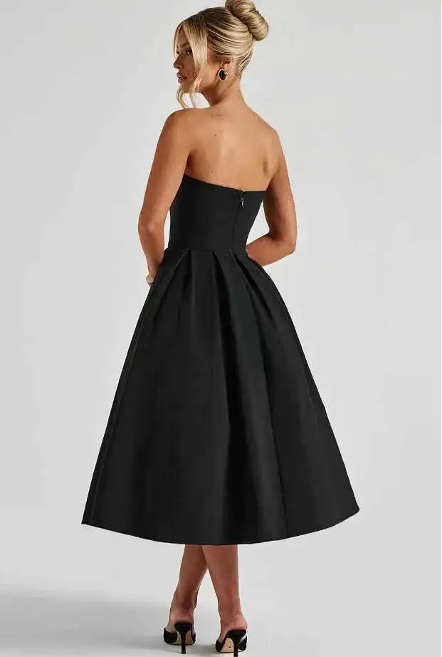 Sexy & Sophisticated: NIDANSSI Strapless Backless Bodycon Dress for Women