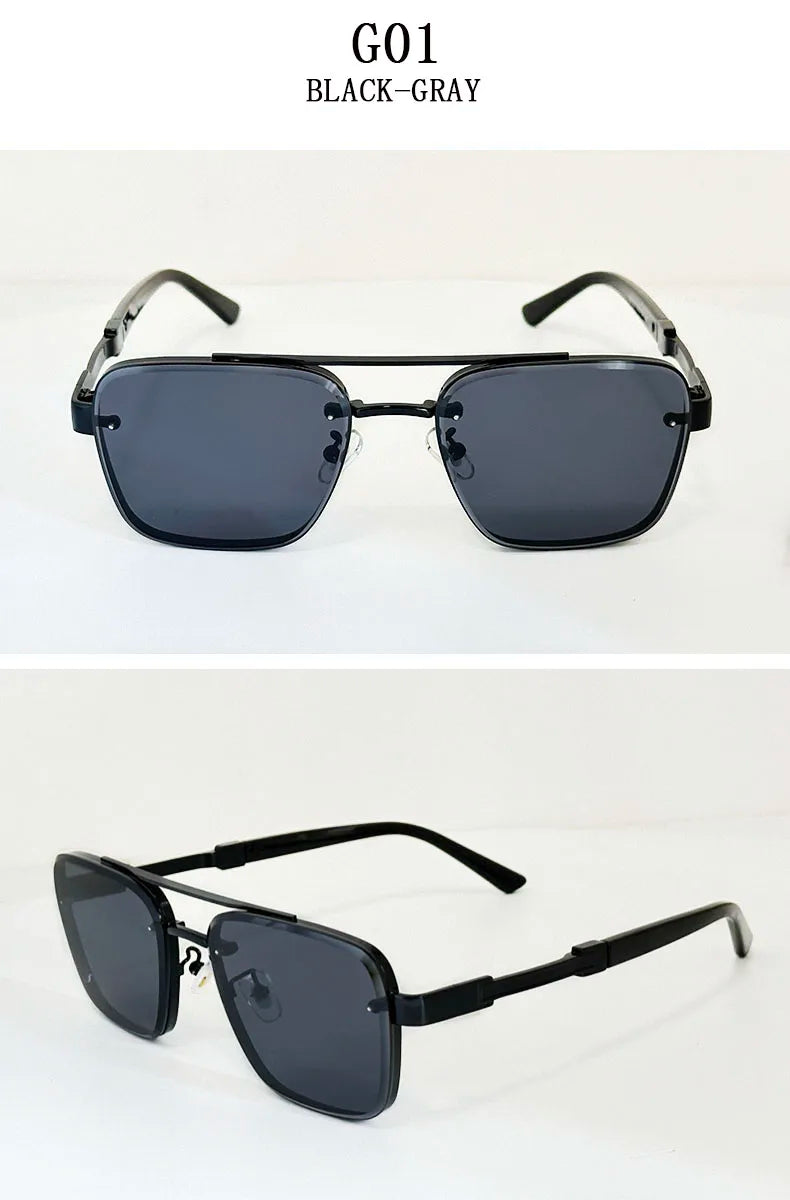 Trendy Vintage Sunglasses – Luxury Square Shades for Men and Women, Zonnebril Style