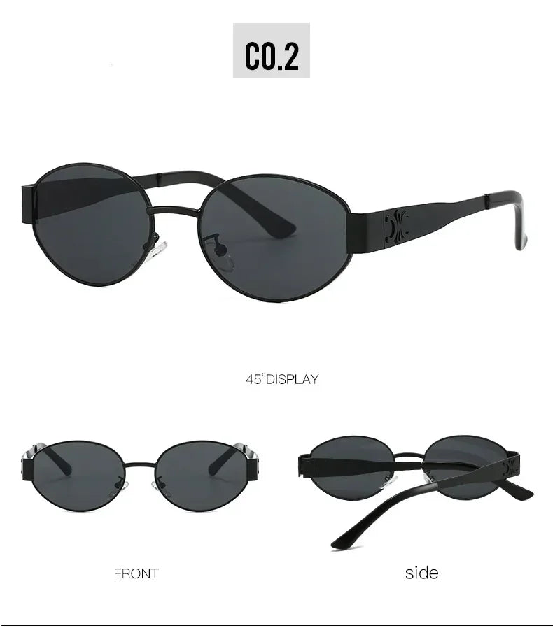 Unisex Fashion Metal Frame Sunglasses – Stylish Designer UV400 Shades