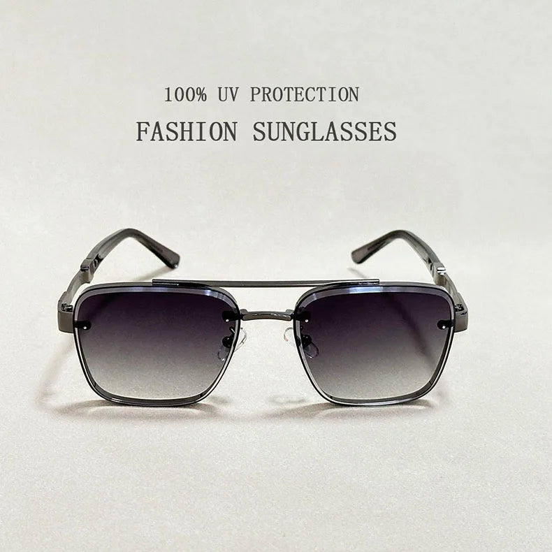 Trendy Vintage Sunglasses – Luxury Square Shades for Men and Women, Zonnebril Style