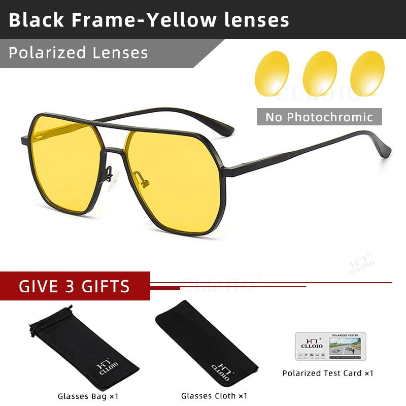 Unisex Aluminum Chameleon Sunglasses – CLLOIO Polarized UV Protection Eyewear