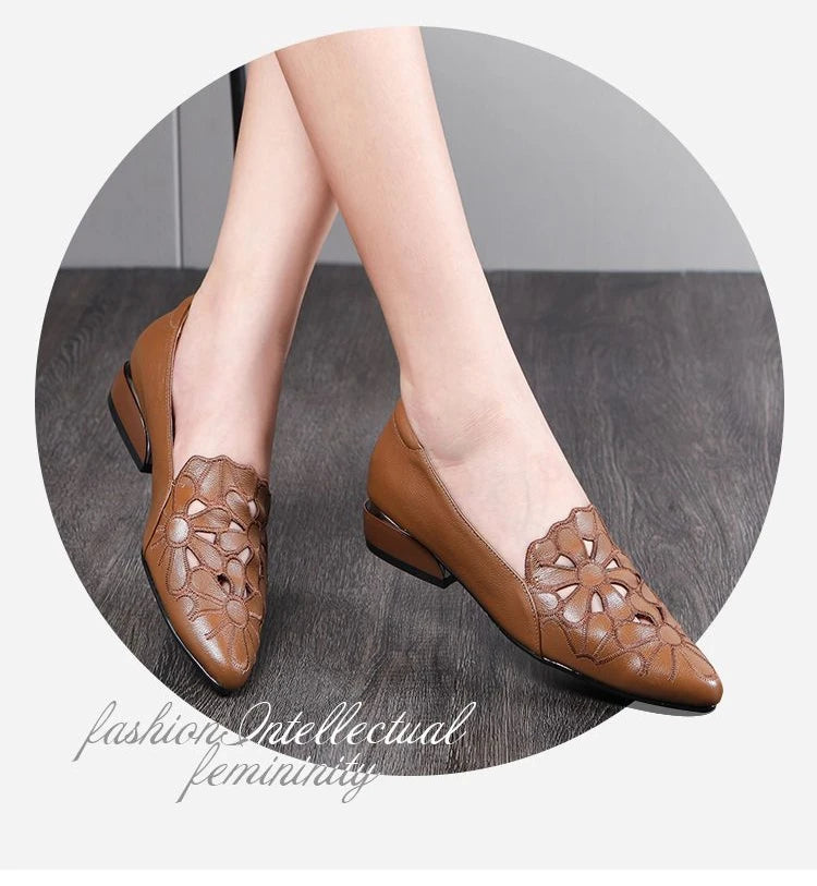 Elegant Hollow Out Mid Heel Pumps – Perfect for Work & Weddings
