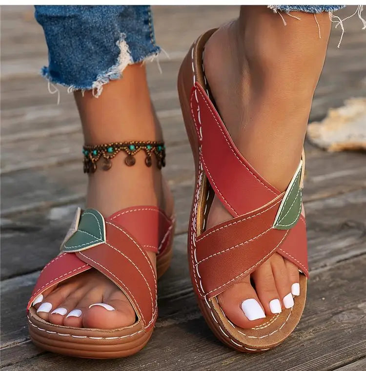 Women’s Comfy Walking Sandals – Breathable Slip-On Wedges for Summer Style