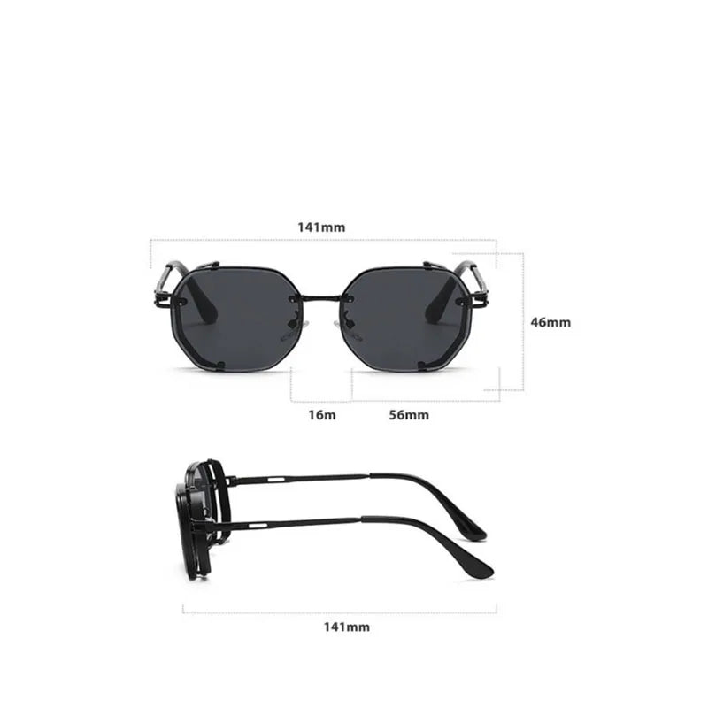 CyberRetro Vibe – Men’s & Women’s Steampunk Polarized Shades