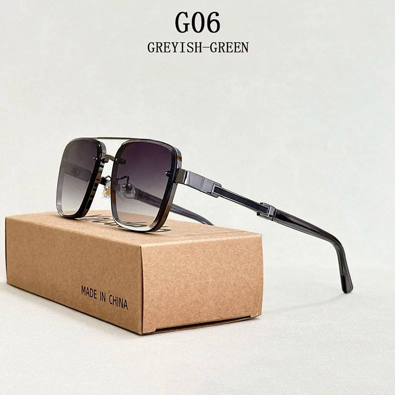 Trendy Vintage Sunglasses – Luxury Square Shades for Men and Women, Zonnebril Style