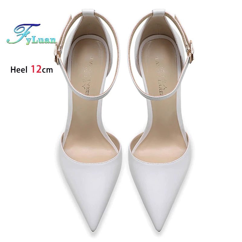 Spring Summer Fashion Sheepskin Heels – Women’s Buckle Strap Sandals (6–12cm)