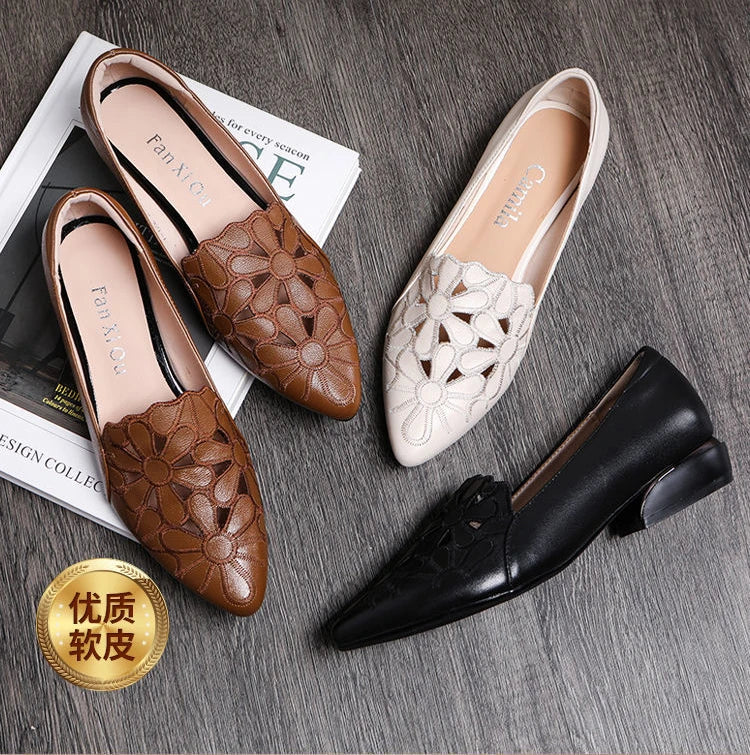 Elegant Hollow Out Mid Heel Pumps – Perfect for Work & Weddings
